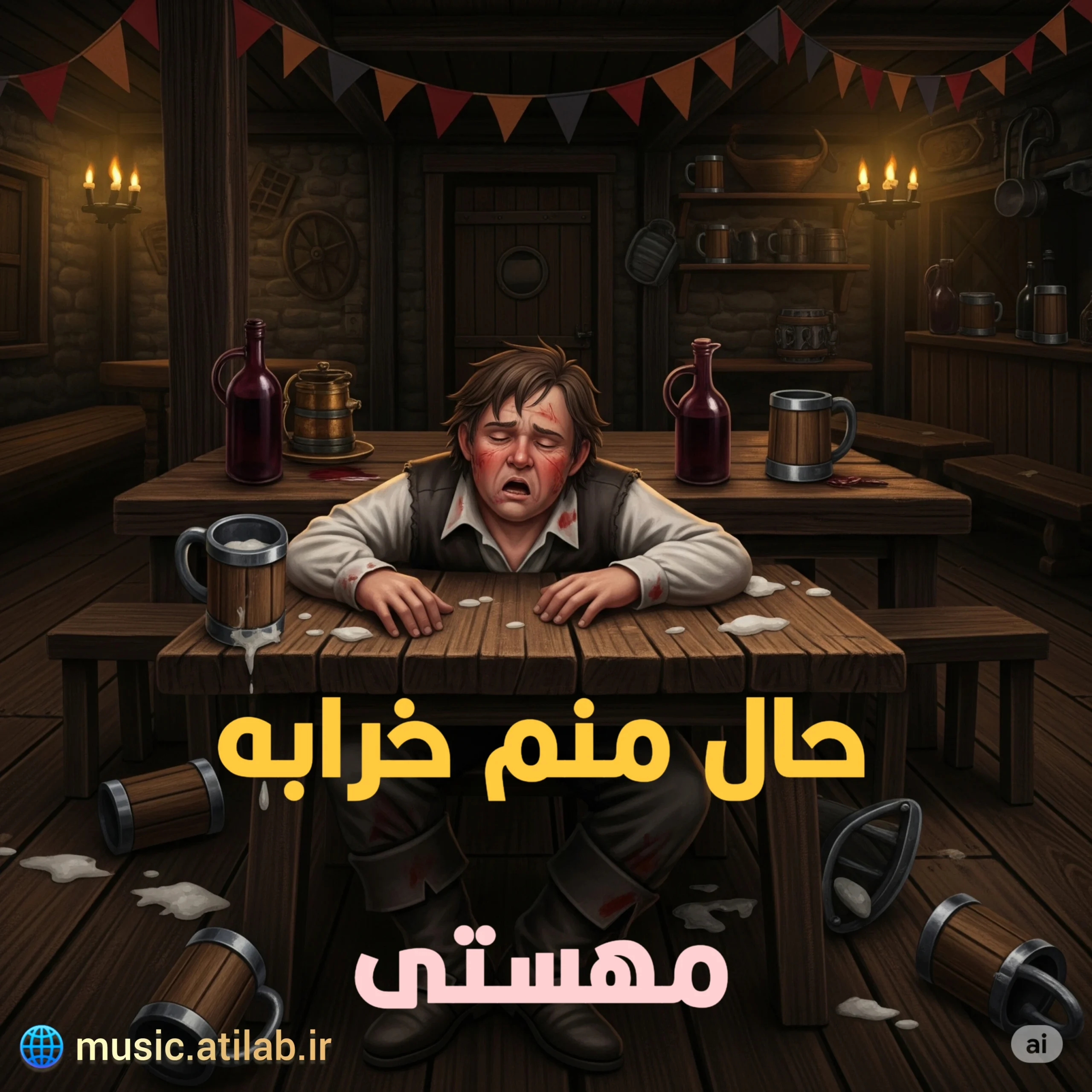 میخونه بی شرابه مثل تموم عالم حال منم خرابه